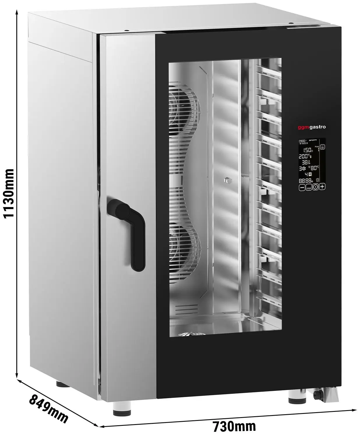 Пароконвектомат GGM Gastro KDDTE1111SCN (Black/Inox) - 9