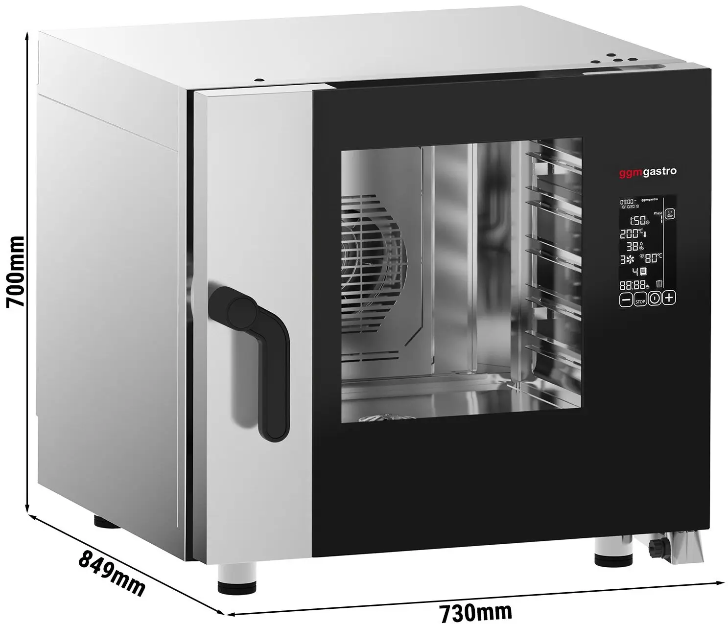 Пароконвектомат GGM Gastro KDDTE511SCN (Black/Inox) - 9