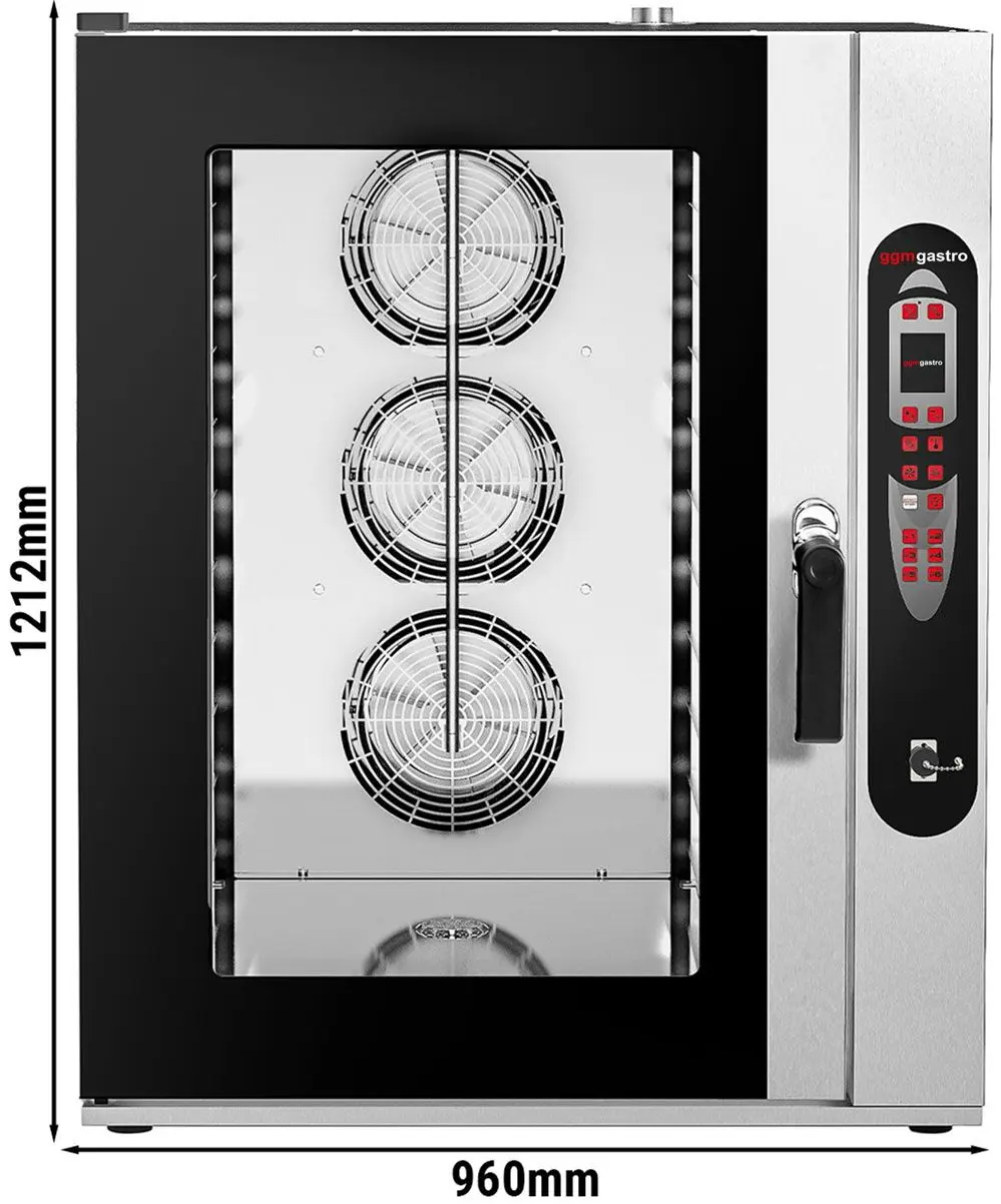 Пароконвектомат GGM Gastro KDDV1021N (Black/Inox) - 10