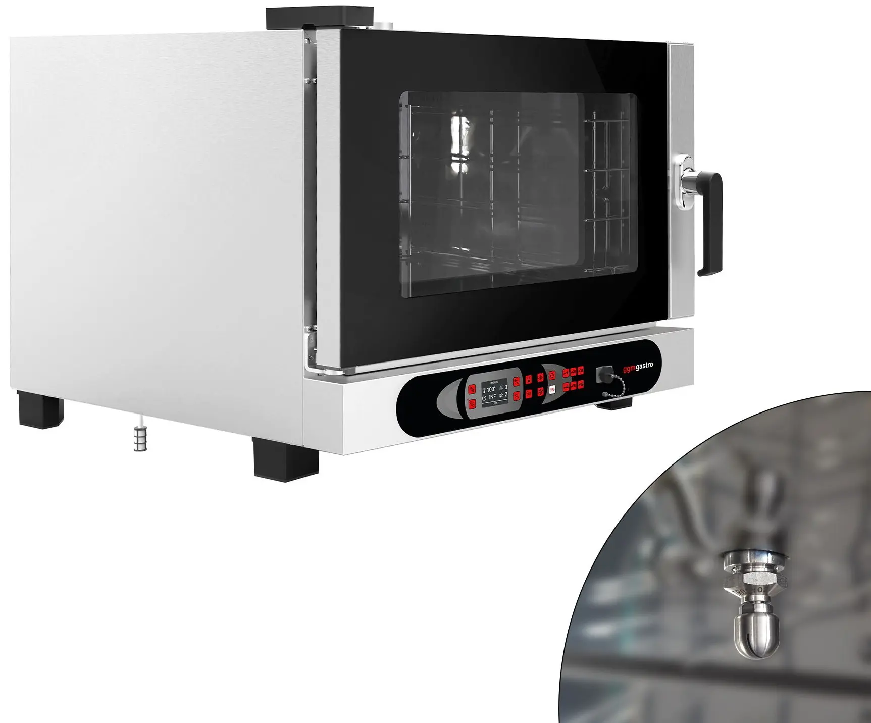 Пароконвектомат GGM Gastro KDDV4 (Black/Inox) - 10