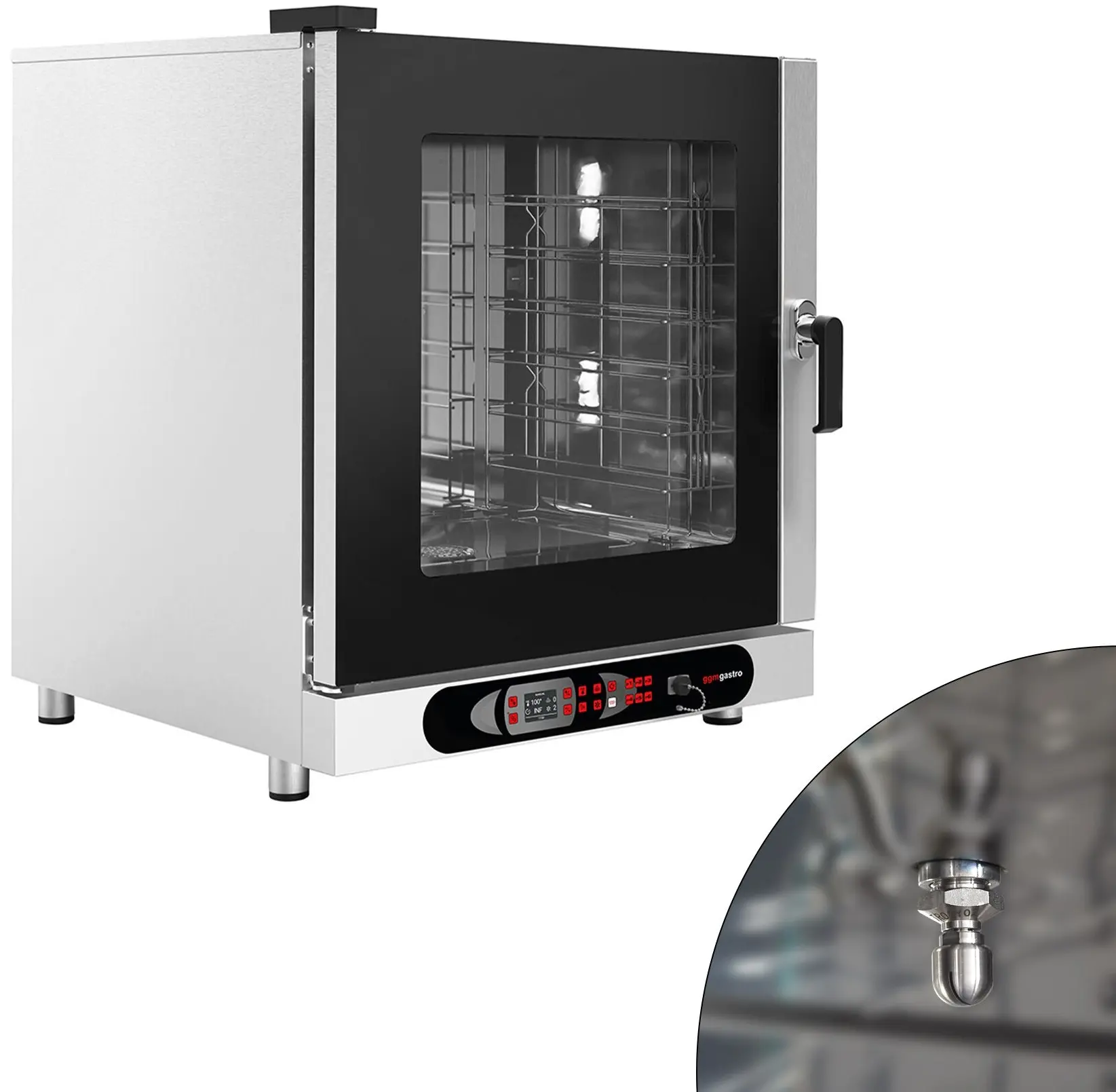 Пароконвектомат GGM Gastro KDDV6 (Black/Inox) - 7