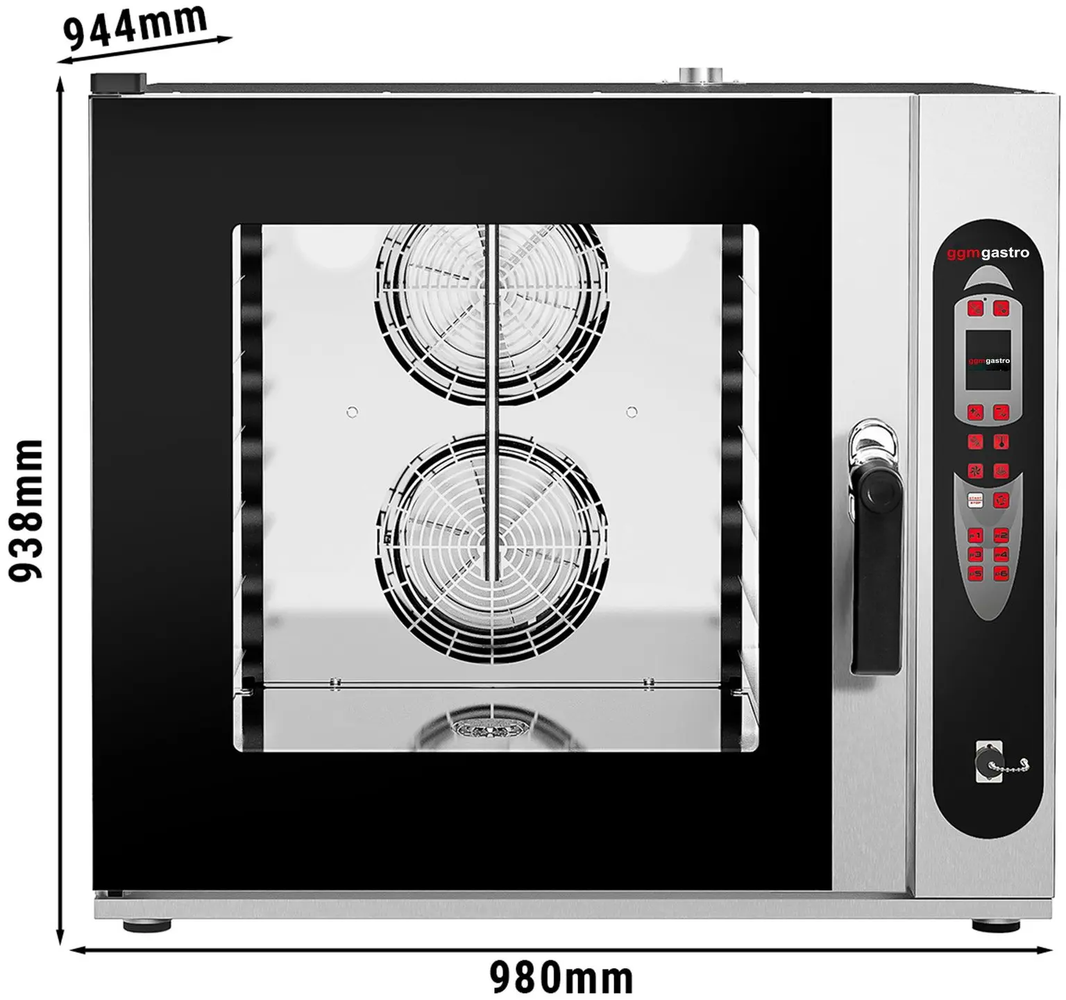 Пароконвектомат GGM Gastro KDDV621N (Black/Inox) - 9