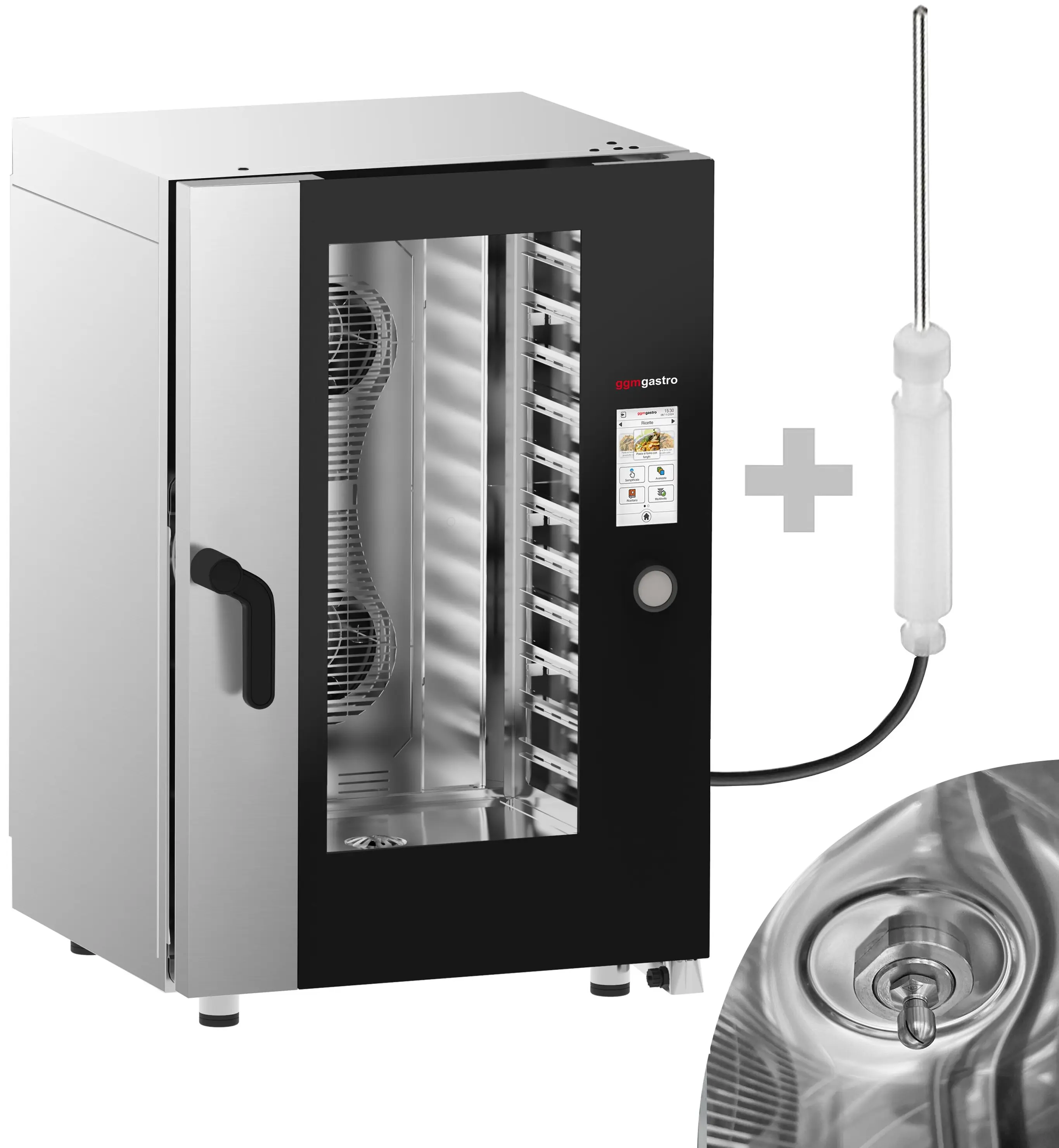 Пароконвектомат GGM Gastro KDTE1111N (Black/Inox) - 11