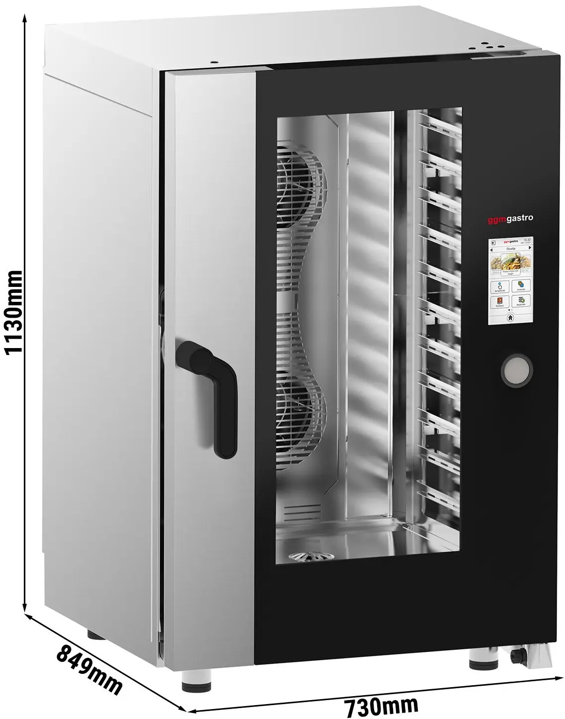 Пароконвектомат GGM Gastro KDTE1111N (Black/Inox) - 12