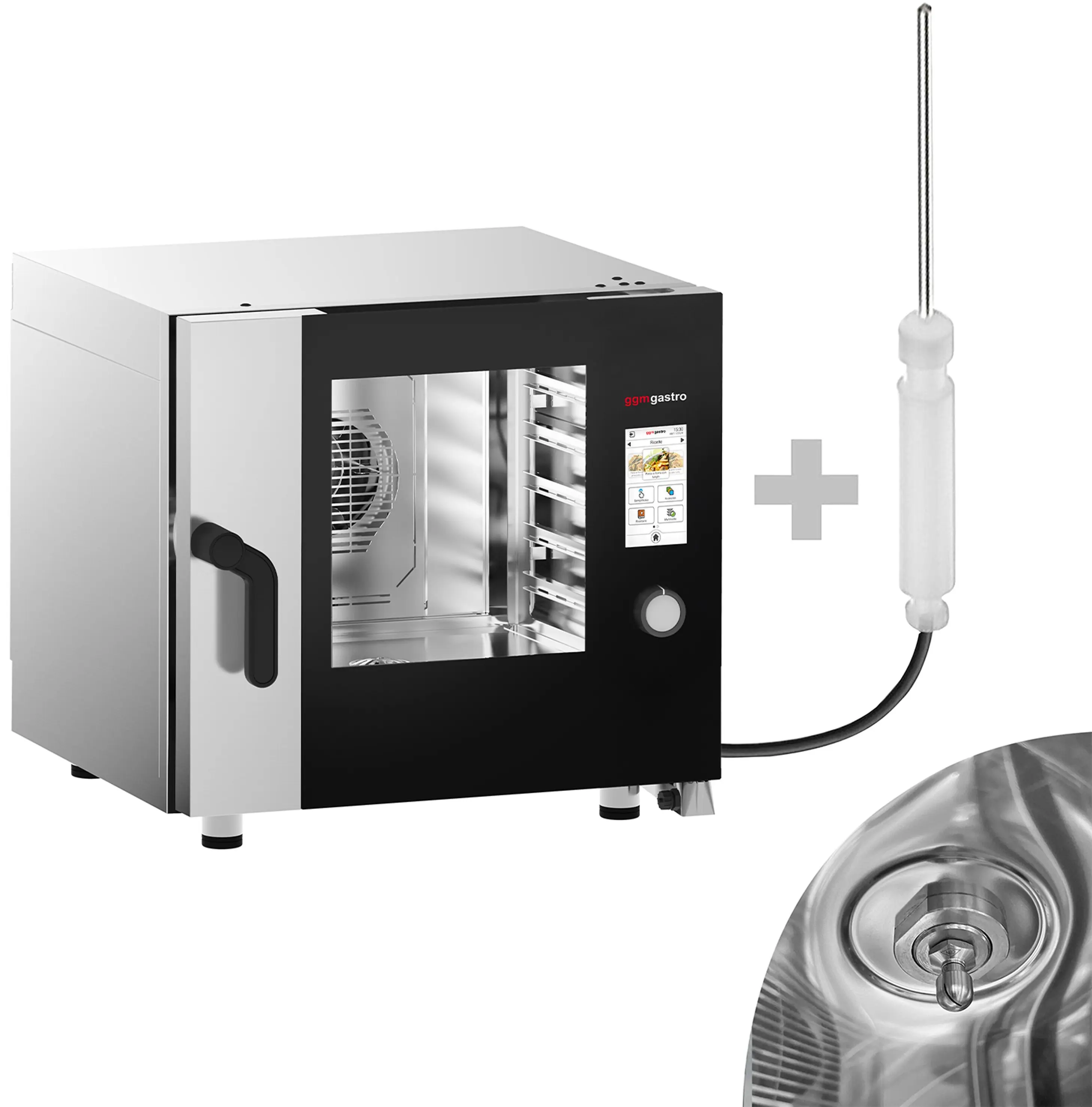 Пароконвектомат GGM Gastro KDTE511N (Black/Inox) - 11
