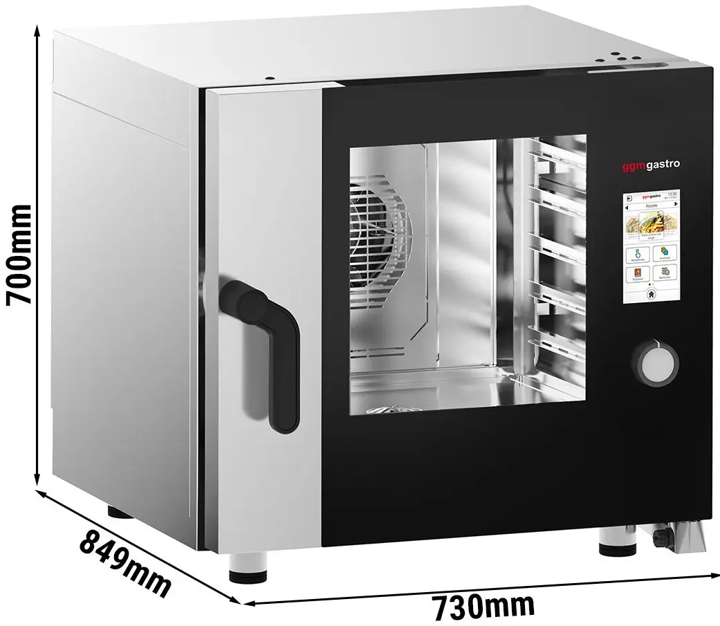 Пароконвектомат GGM Gastro KDTE511N (Black/Inox) - 12