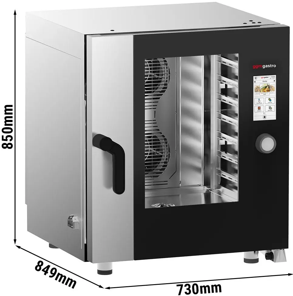 Пароконвектомат GGM Gastro KDTE711N (Black/Inox) - 11