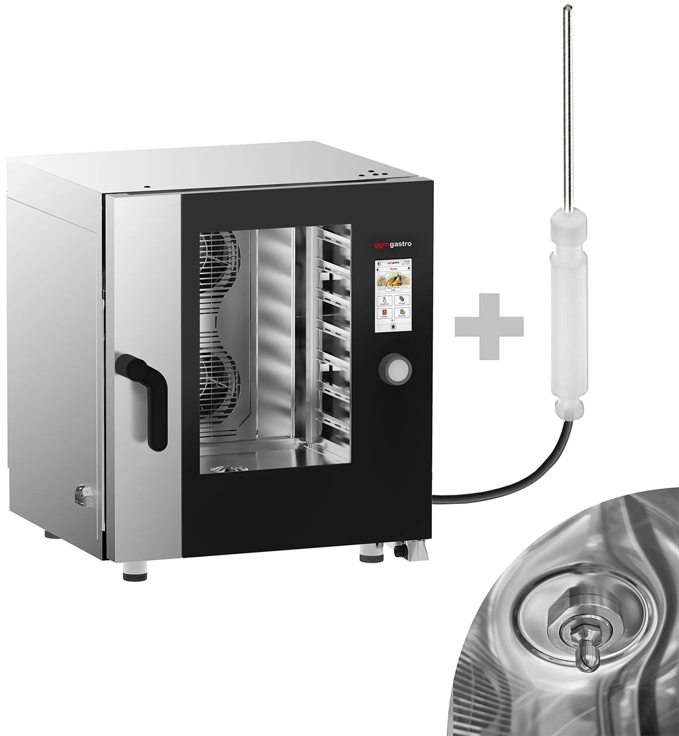 Пароконвектомат GGM Gastro KDTE711N (Black/Inox) - 10
