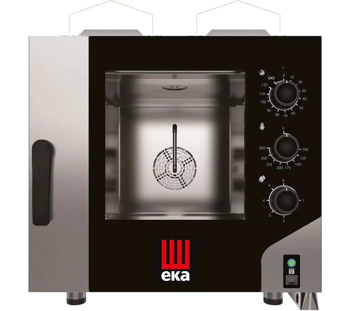 Cuptor convectie cu aburi Hendi MKF511GS (Black/Inox)