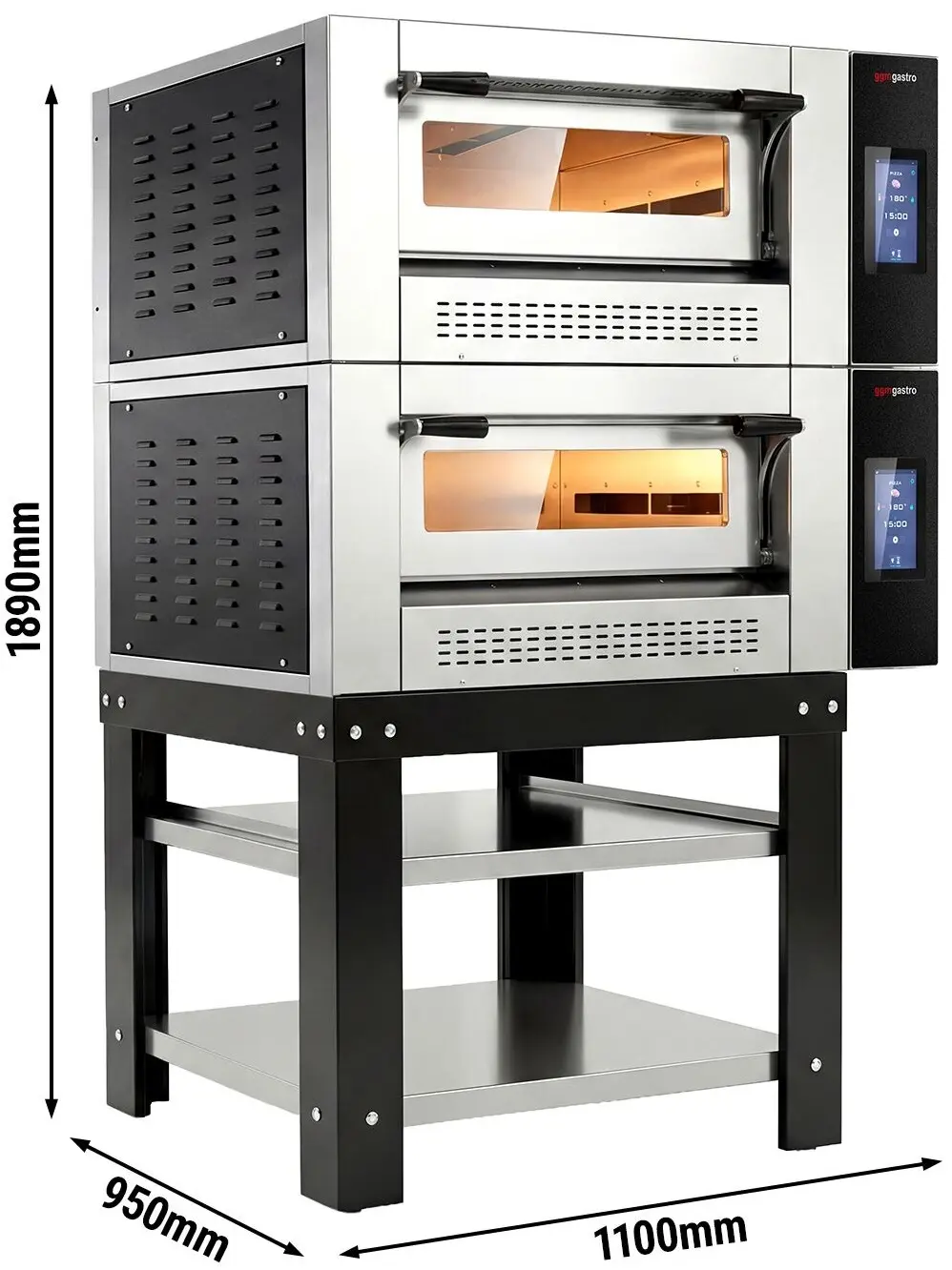 Печь для пиццы газовая GGM Gastro 2#GPOE430DN#UG (Inox/Black) - 4