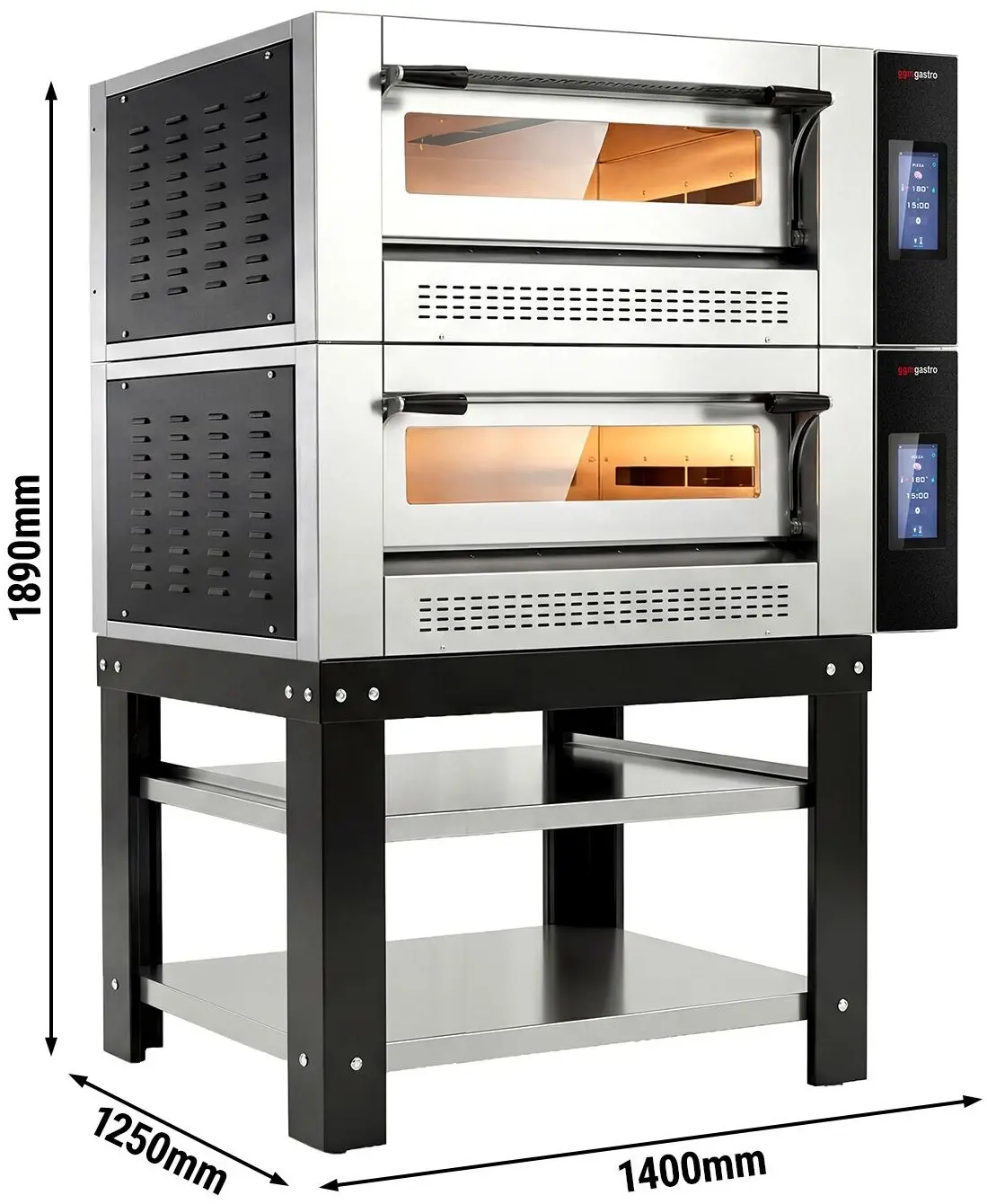 Печь для пиццы газовая GGM Gastro 2#GPOE930DN#UG (Inox/Black) - 4