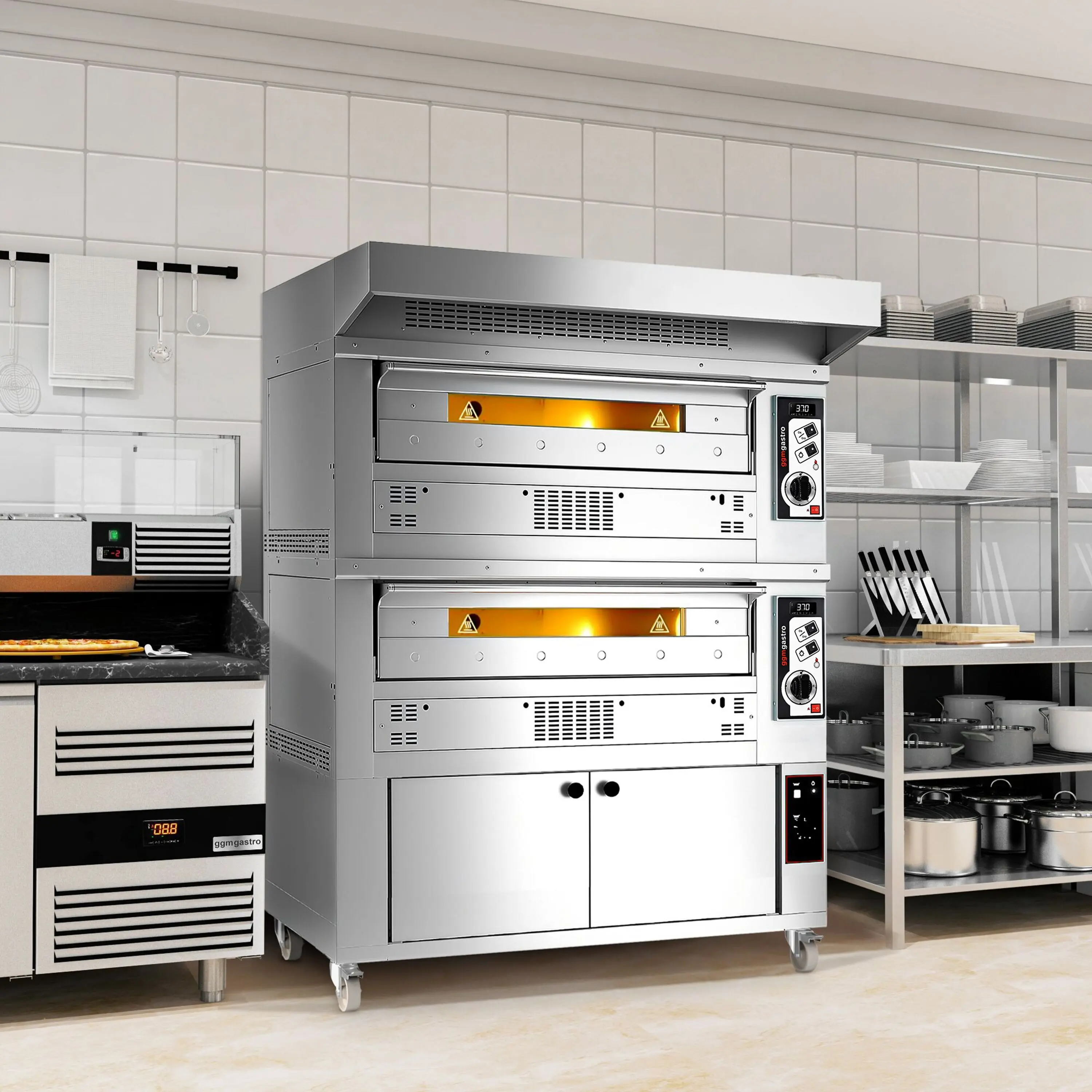 Печь для пиццы газовая GGM Gastro 2#PEZ630G#HG (Inox) - 7