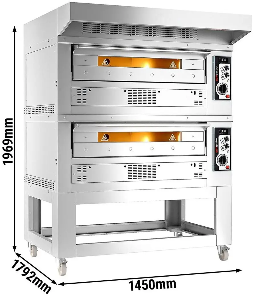 Cuptor pentru pizza pe gaz GGM Gastro 2#PEZ930G#HU (Inox) - 8
