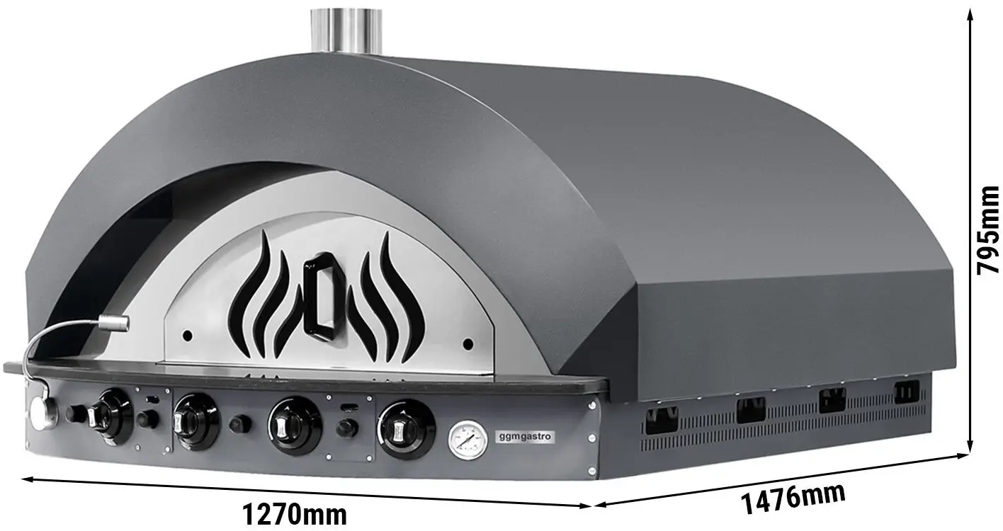 Печь для пиццы газовая GGM Gastro GPOE150A (Anthracite) - 4