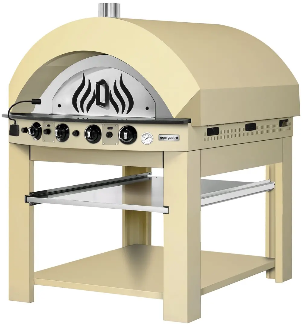 Печь для пиццы газовая GGM Gastro GPOE150C#UGE15C (Cream Yellow)