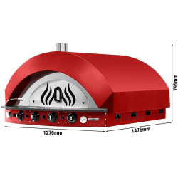 Печь для пиццы газовая GGM Gastro GPOE150R (Red) Thumb