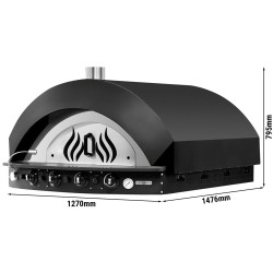 Cuptor pentru pizza pe gaz GGM Gastro GPOE150S (Black) Thumb