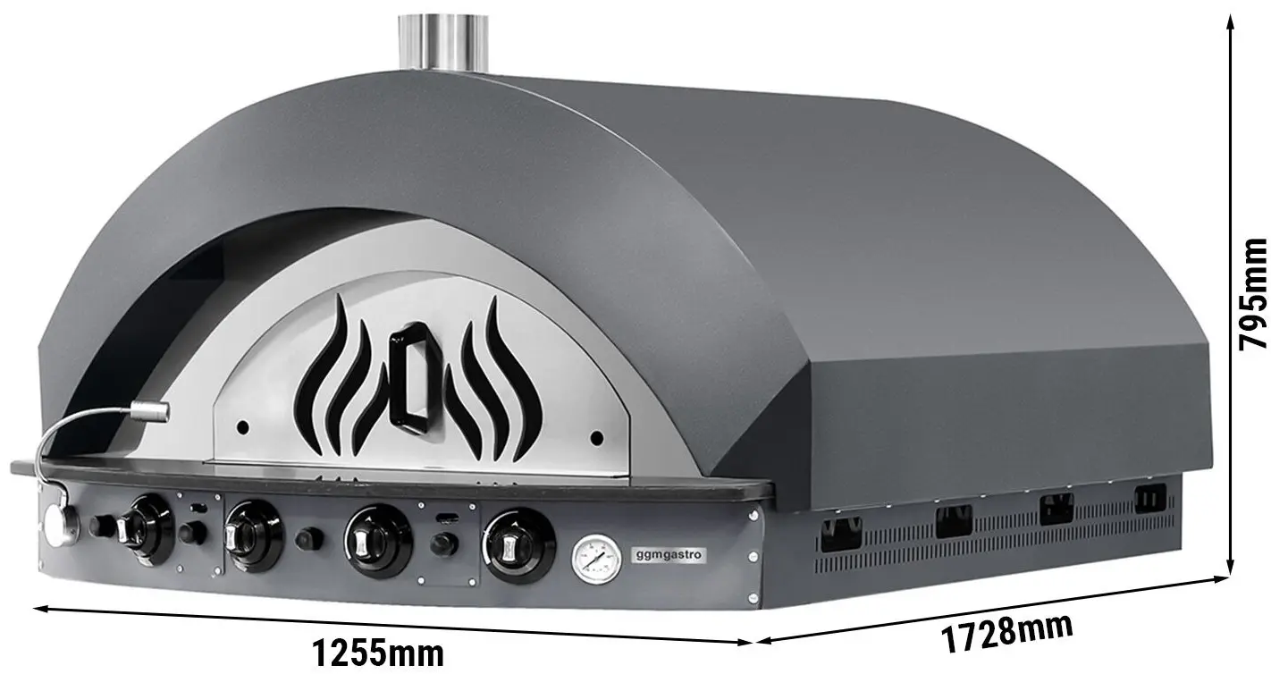 Печь для пиццы газовая GGM Gastro GPOE175A (Anthracite) - 4