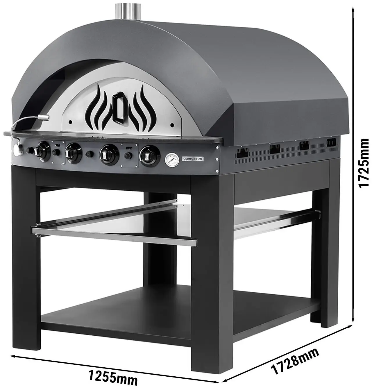 Печь для пиццы газовая GGM Gastro GPOE175A#UGE17 (Anthracite/Black) - 5