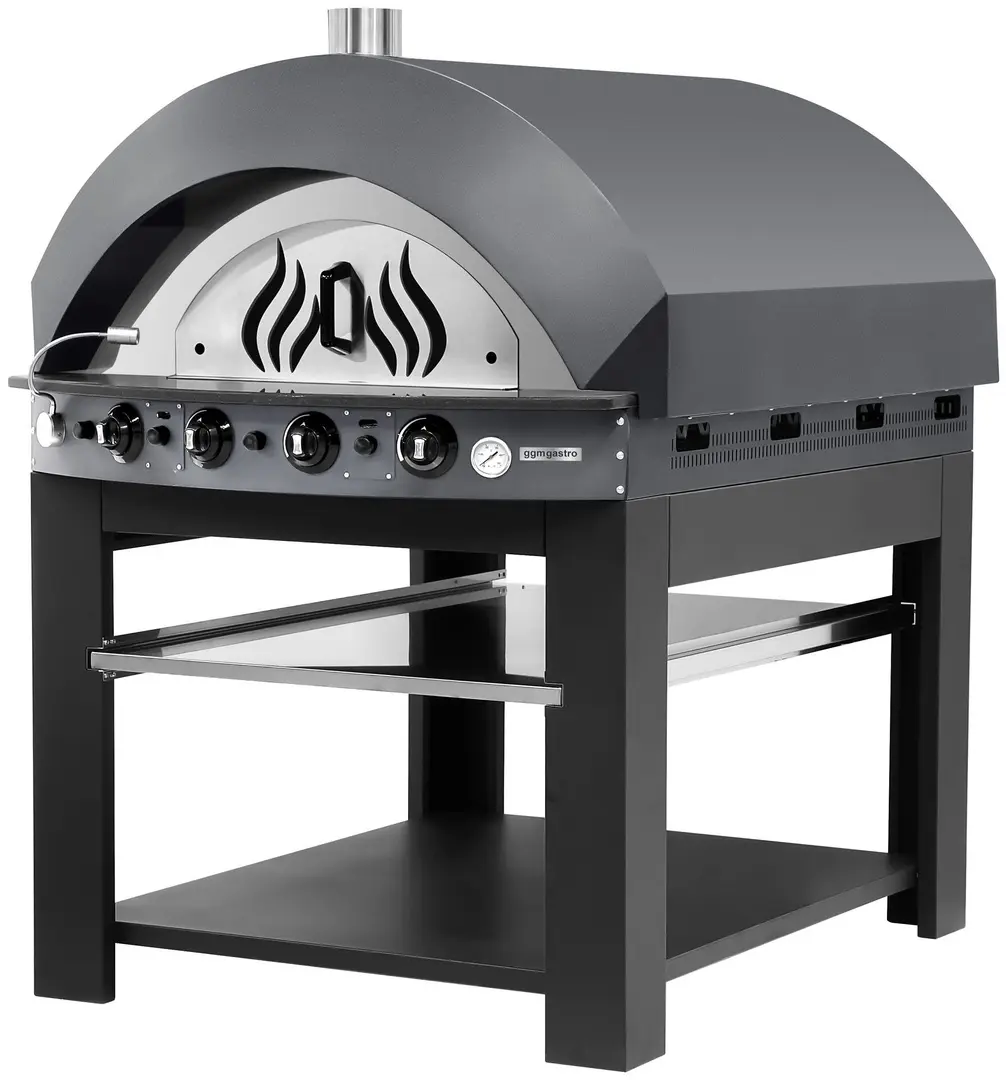 Печь для пиццы газовая GGM Gastro GPOE175A#UGE17 (Anthracite/Black)