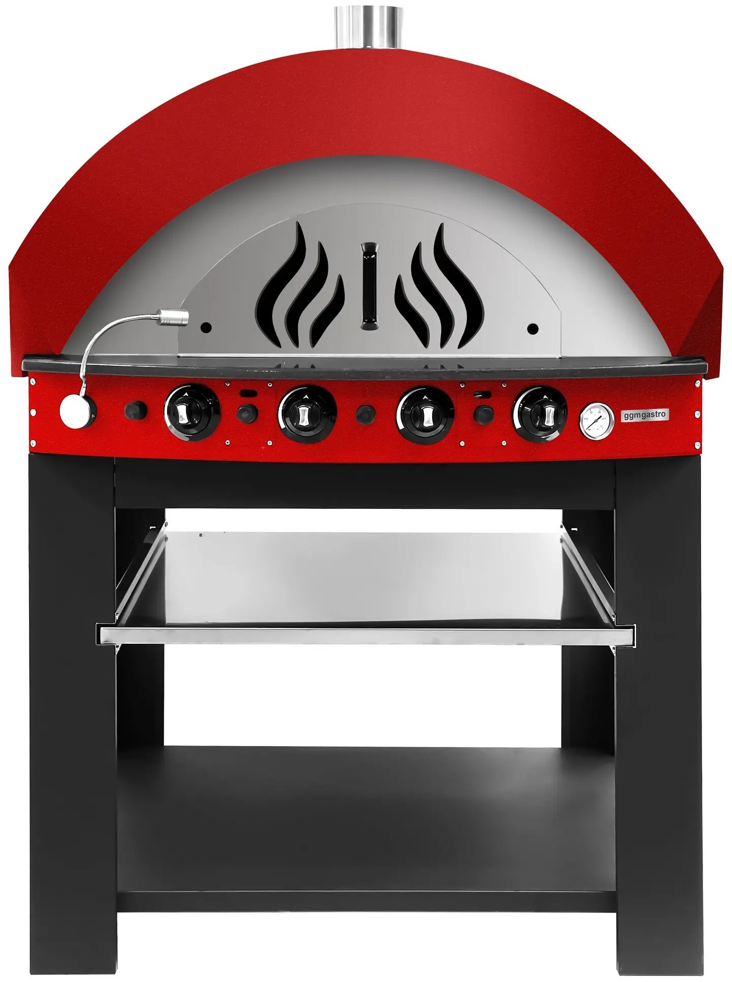 Cuptor pentru pizza pe gaz GGM Gastro GPOE175R#UGE17 (Red/Black) - 2