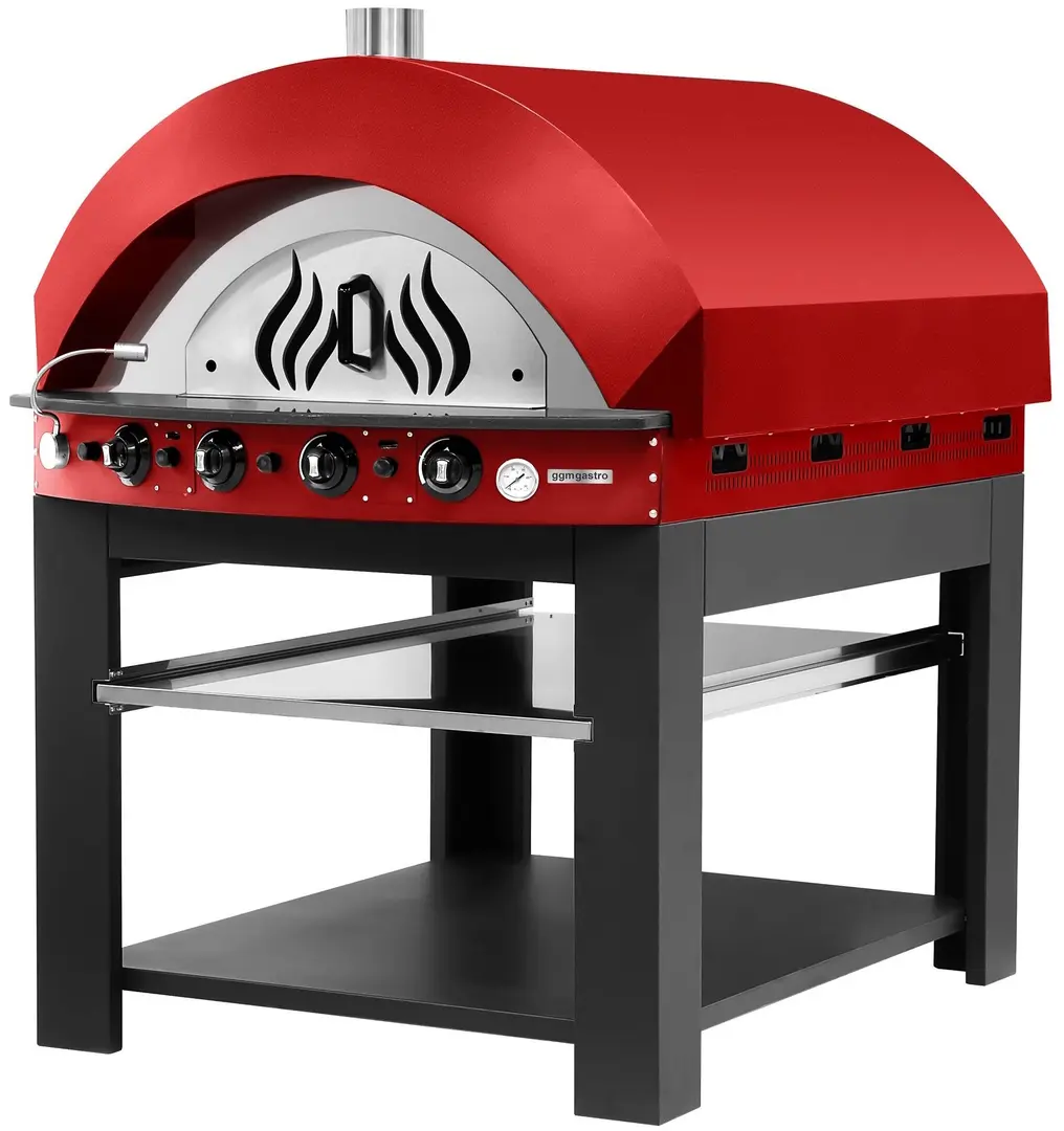 Cuptor pentru pizza pe gaz GGM Gastro GPOE175R#UGE17 (Red/Black)