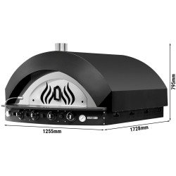 Cuptor pentru pizza pe gaz GGM Gastro GPOE175S (Black) Thumb