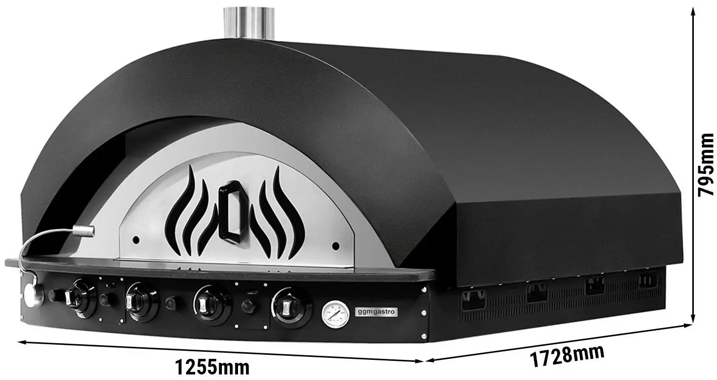 Cuptor pentru pizza pe gaz GGM Gastro GPOE175S (Black) - 4