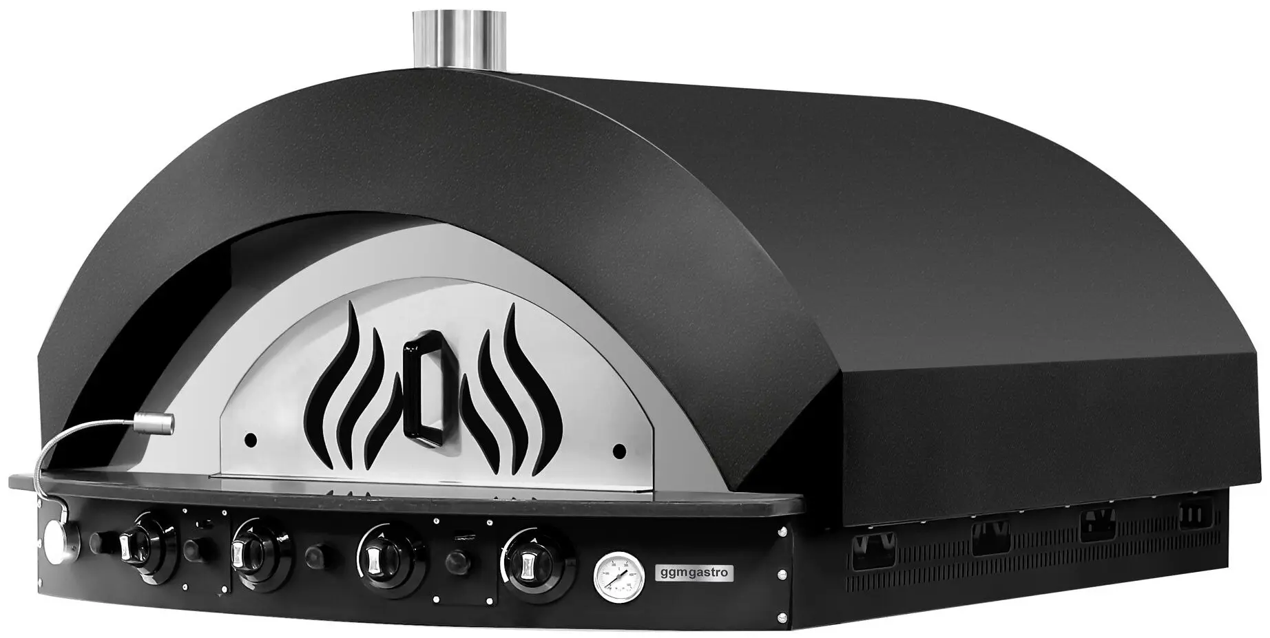 Cuptor pentru pizza pe gaz GGM Gastro GPOE175S (Black)