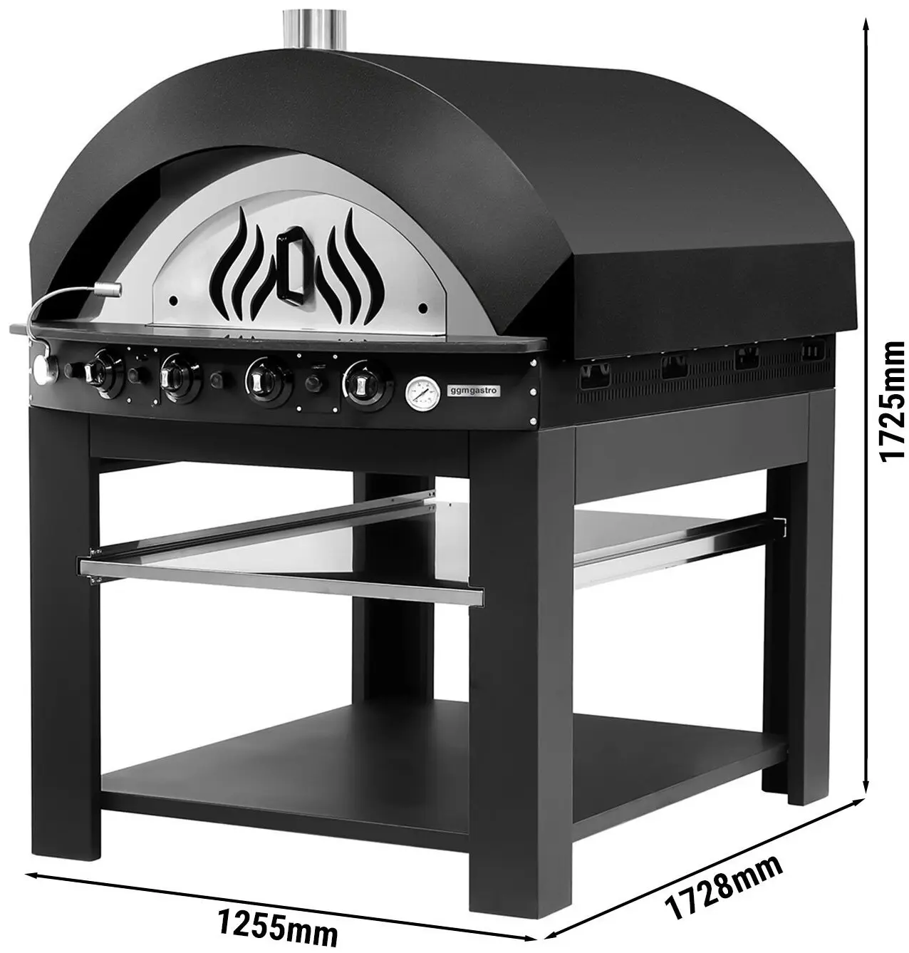 Печь для пиццы газовая GGM Gastro GPOE175S#UGE17 (Black) - 5