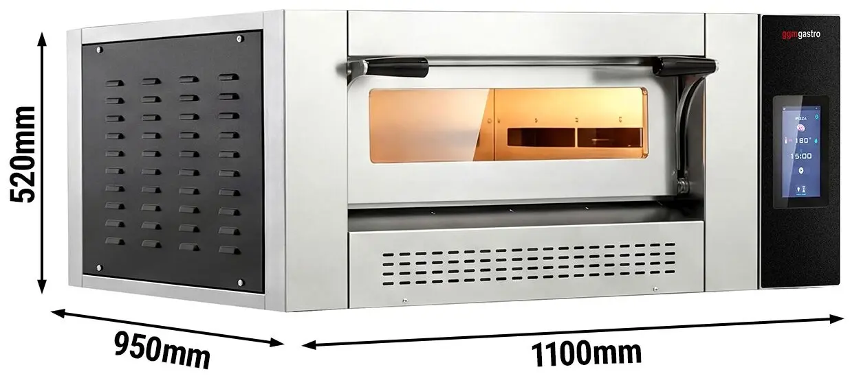 Печь для пиццы газовая GGM Gastro GPOE430DN (Inox/Black) - 4