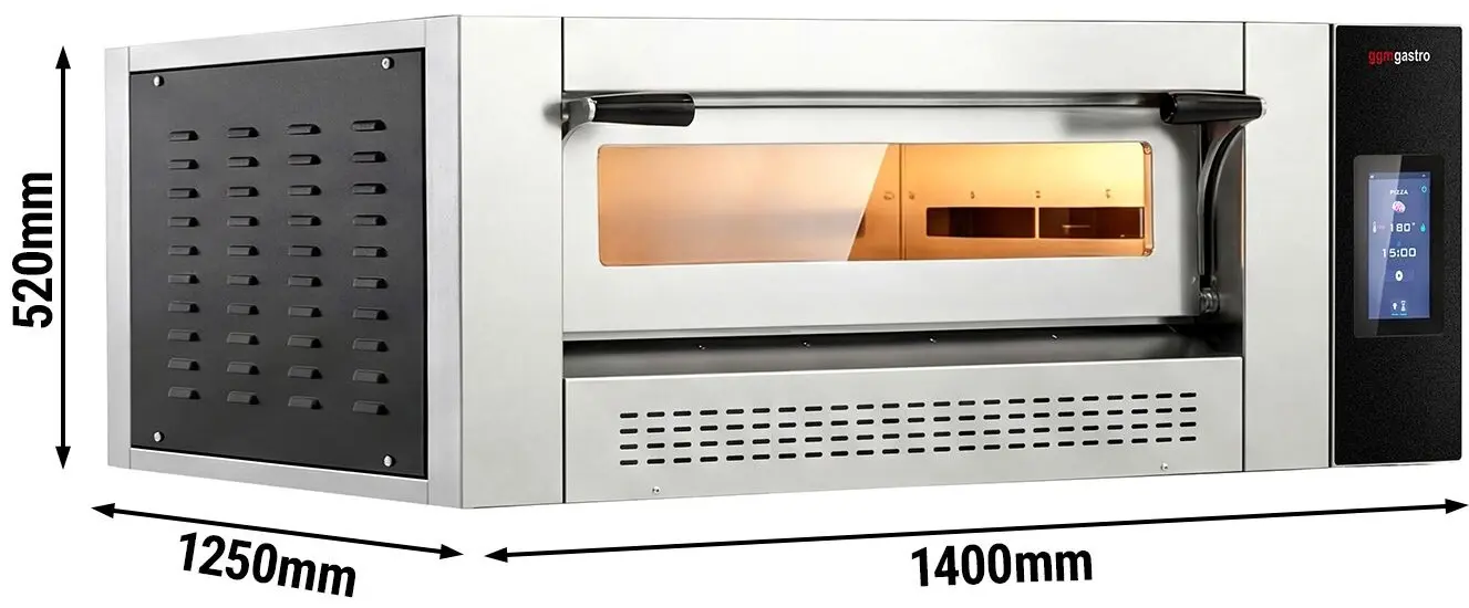 Печь для пиццы газовая GGM Gastro GPOE930DN (Inox/Black) - 4