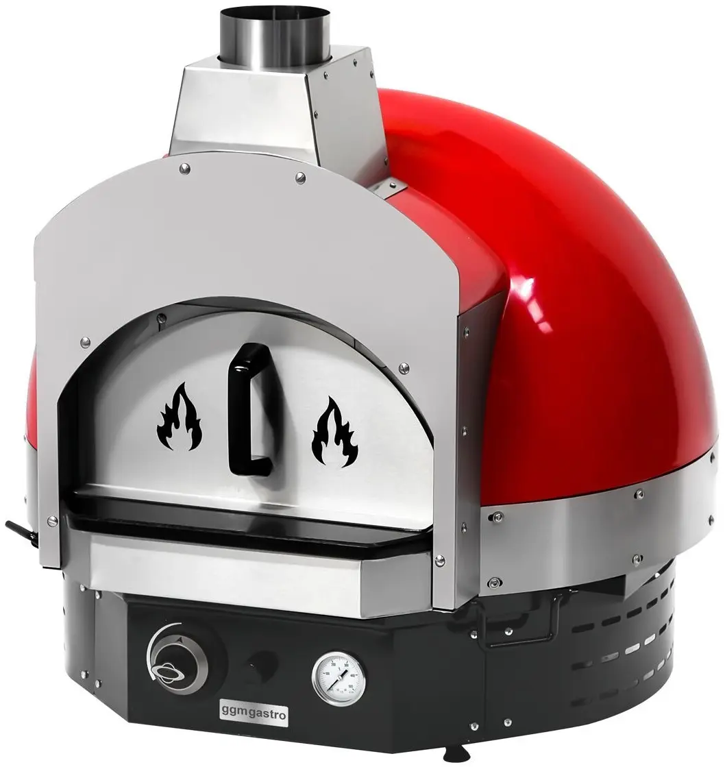 Печь для пиццы газовая GGM Gastro GPOUE8R (Red) - 6