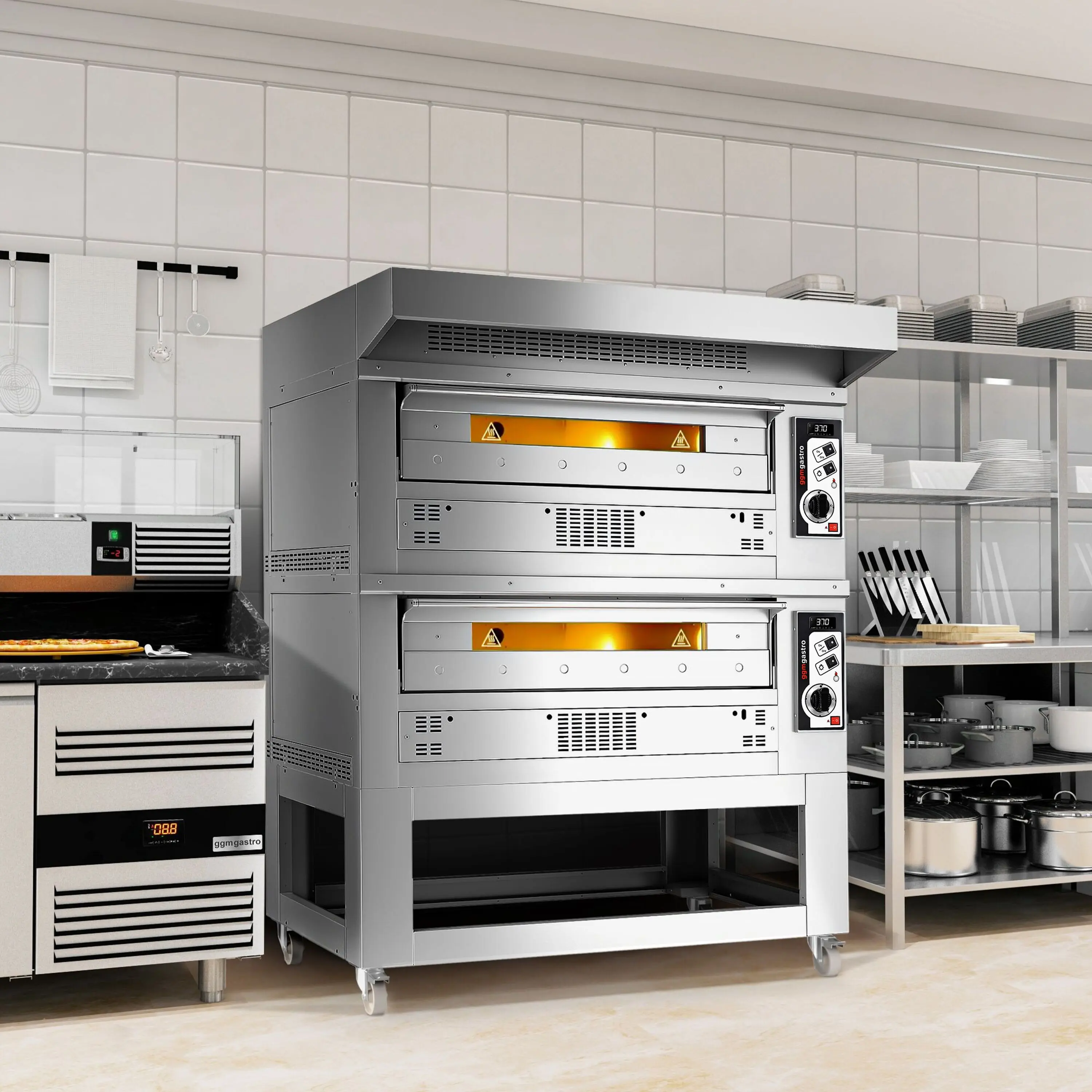 Печь для пиццы газовая GGM Gastro PEZ930G#2 (Inox) - 9