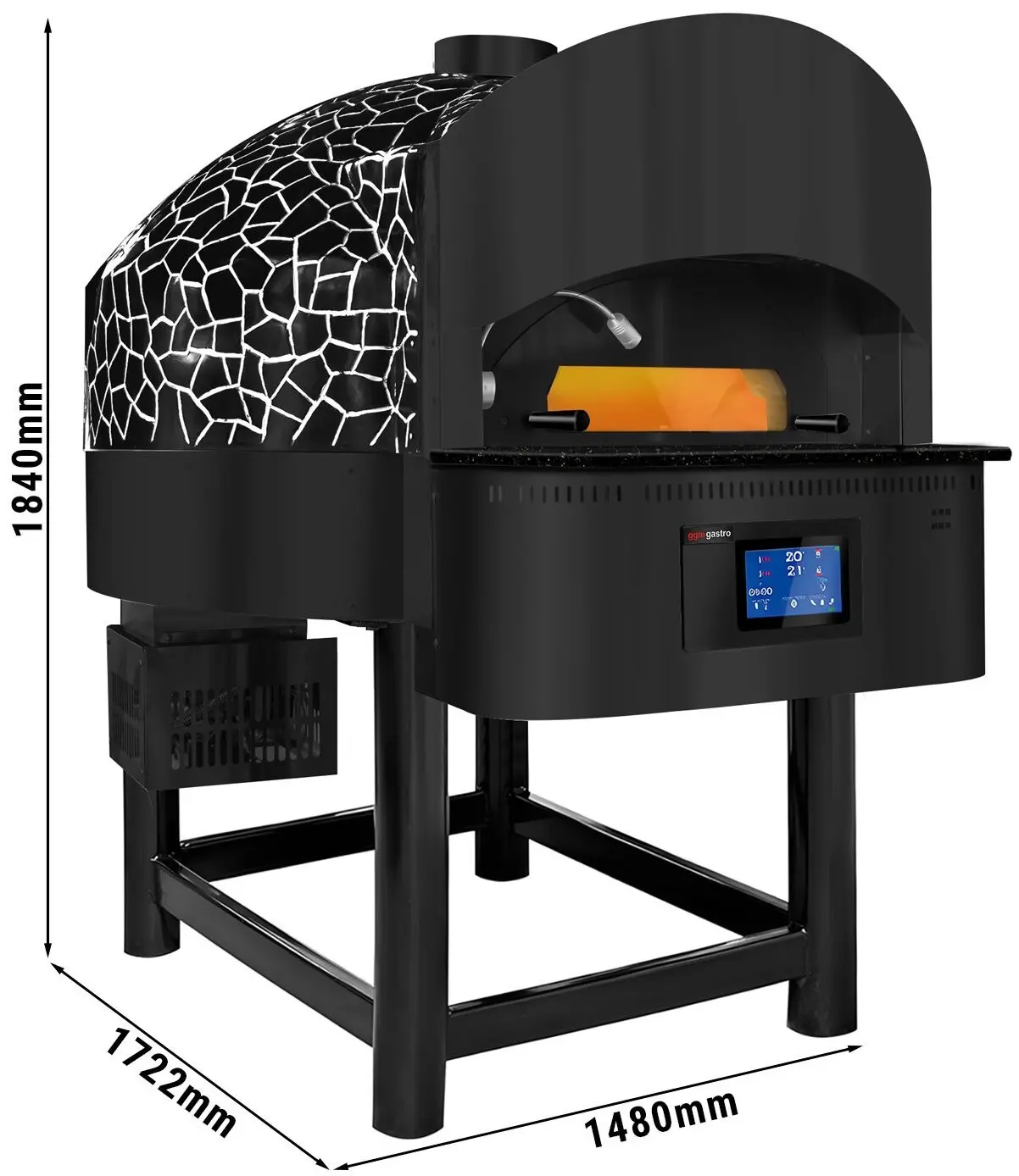 Печь для пиццы газовая GGM Gastro SPOGE9N (Black) - 7