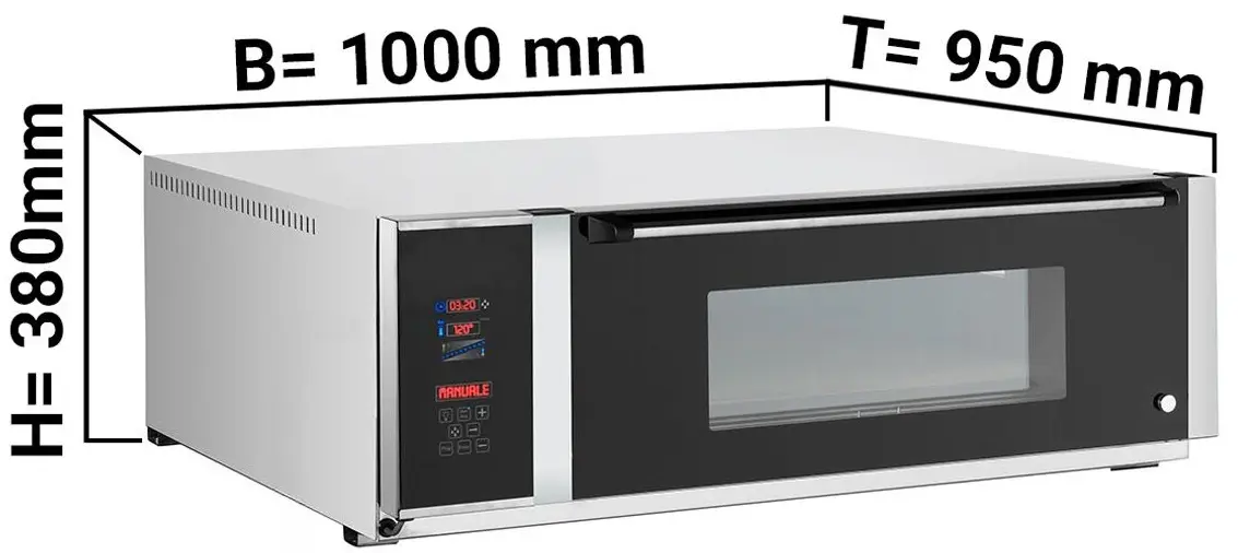 Печь для пиццы GGM Gastro EOB100 (Inox/Black) - 4