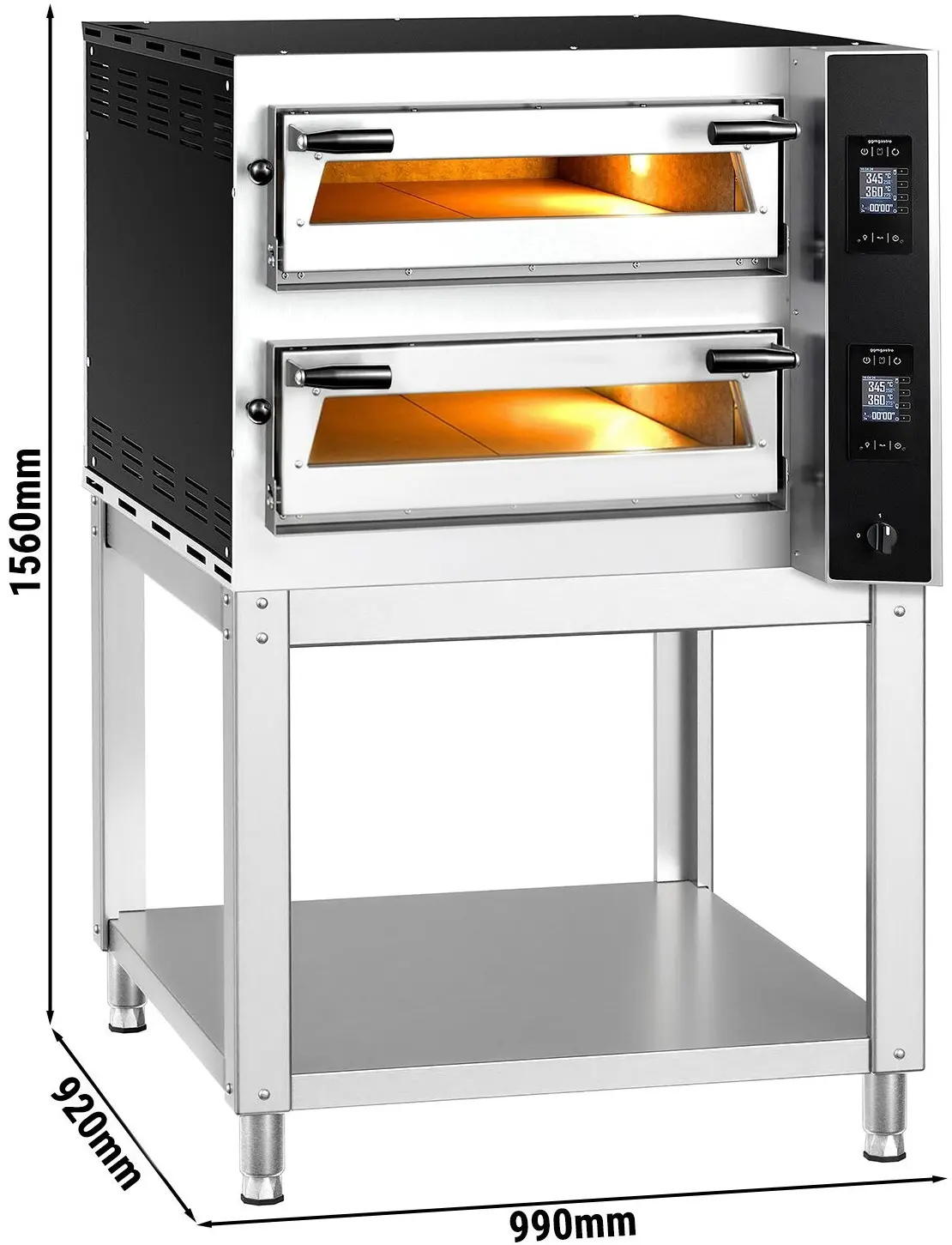 Печь для пиццы GGM Gastro PDP44TC-NB#UDP44-N (Inox/Black) - 5