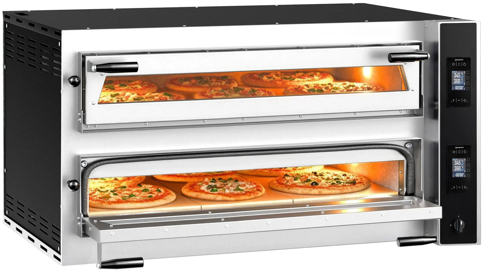 Печь для пиццы GGM Gastro PDP66BTC-NB (Inox/Black)