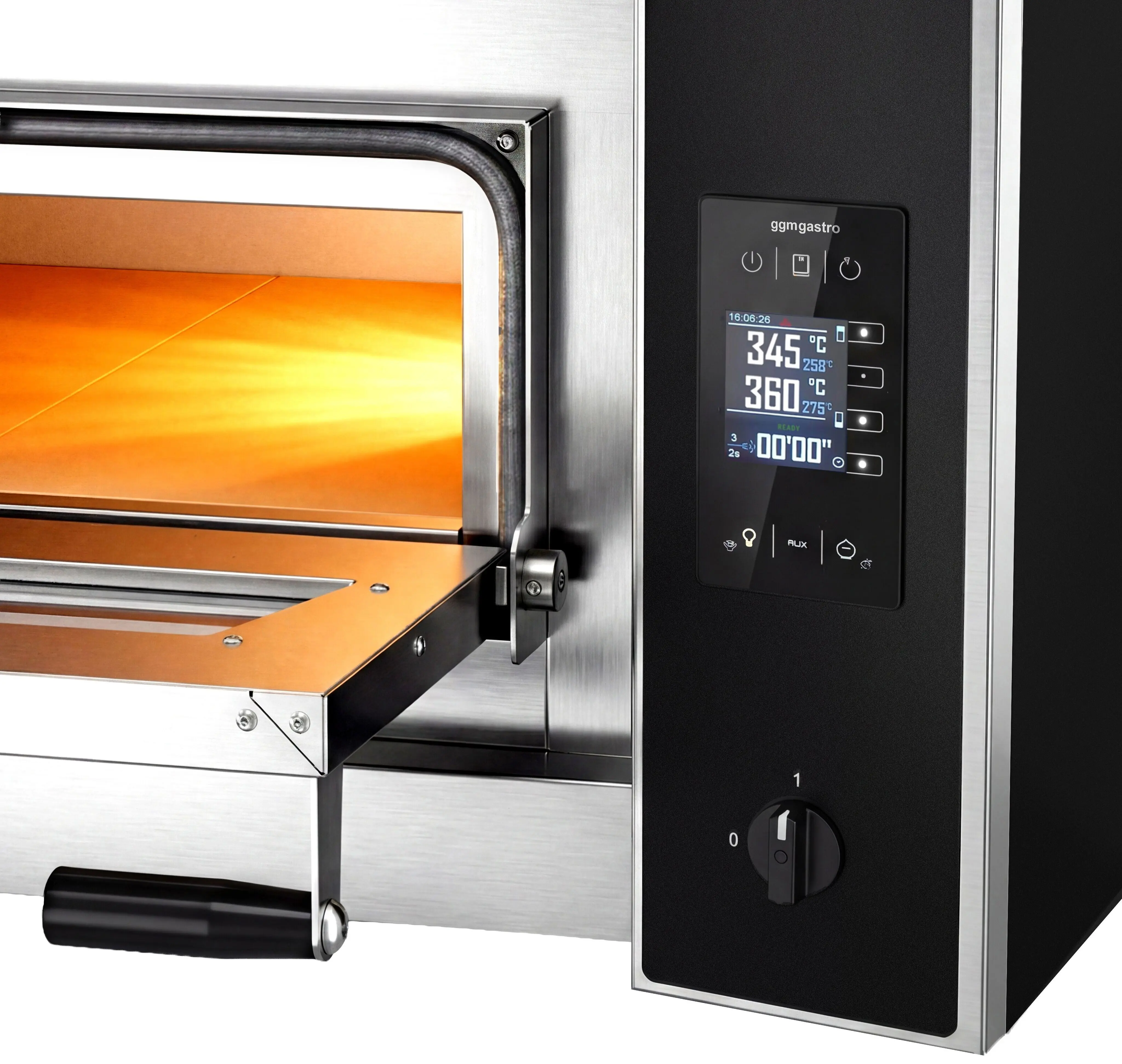 Печь для пиццы GGM Gastro PDP66TTC-NB#UDP66T-N (Inox/Black) - 2