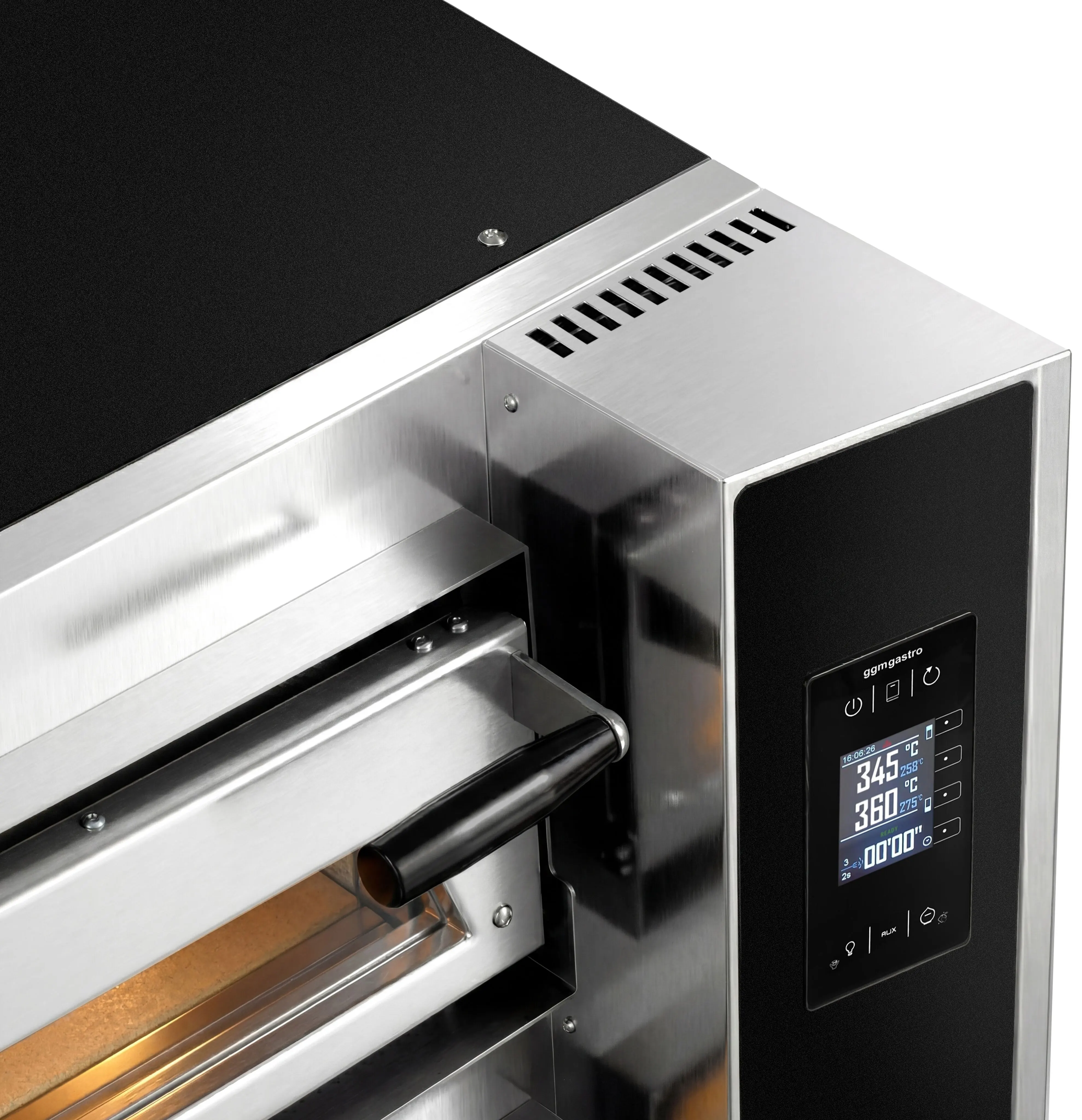 Печь для пиццы GGM Gastro PDP66TTC-NB#UDP66T-N (Inox/Black) - 3