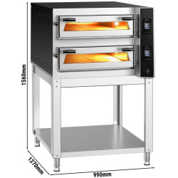 Печь для пиццы GGM Gastro PDP66TTC-NB#UDP66T-N (Inox/Black) Thumb