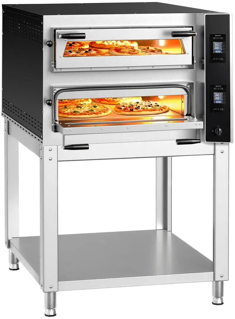 Печь для пиццы GGM Gastro PDP66TTC-NB#UDP66T-N (Inox/Black)