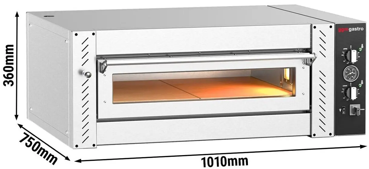 Печь для пиццы GGM Gastro POE430N (Inox) - 5