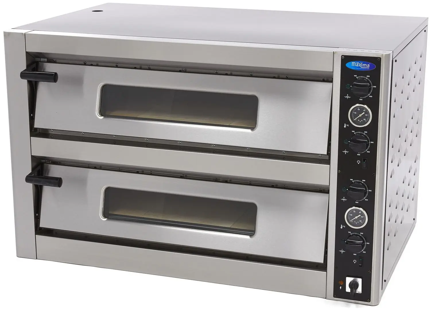 Печь для пиццы Maxima Deluxe 09370050 6+6x30 (Inox) - 7