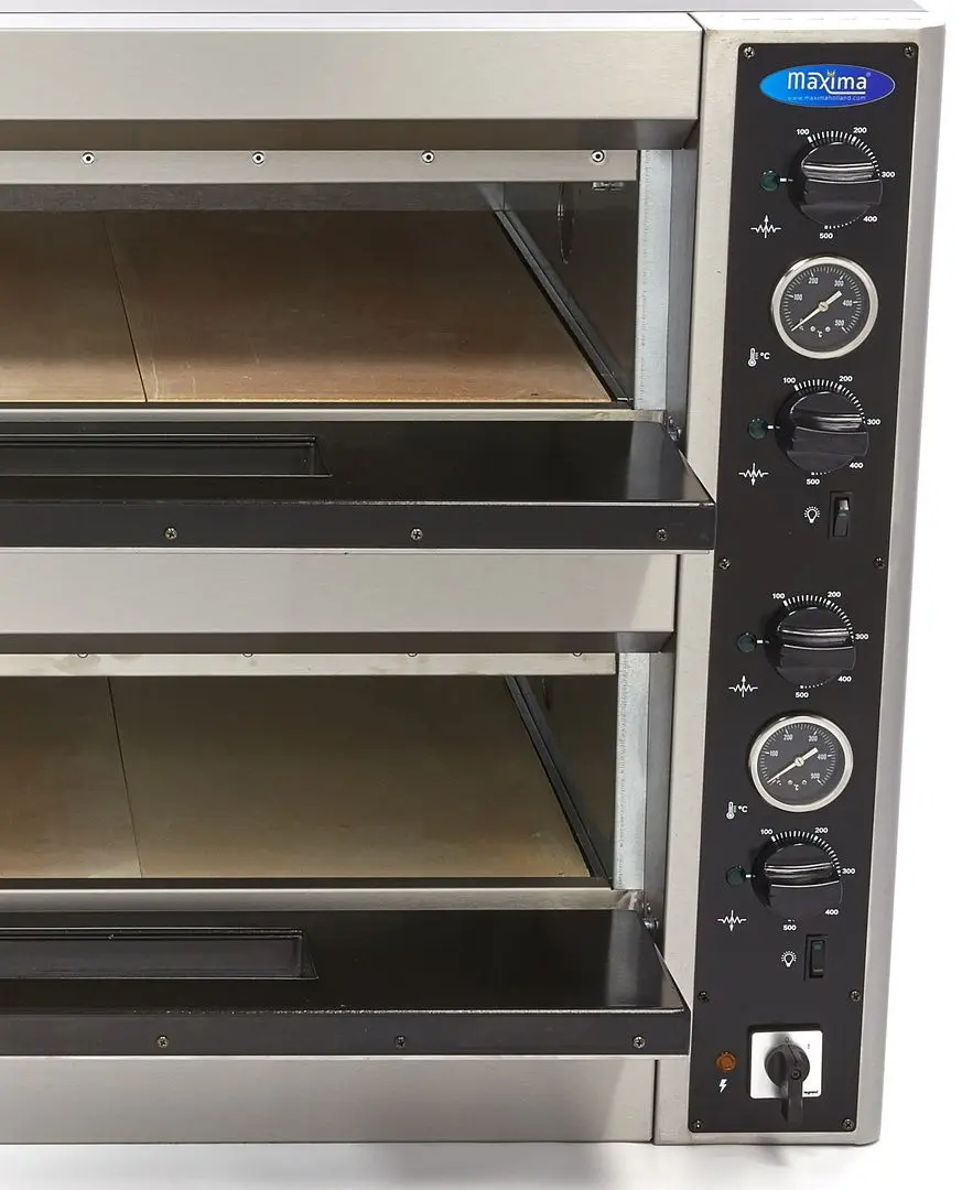 Печь для пиццы Maxima Deluxe 09370050 6+6x30 (Inox) - 6
