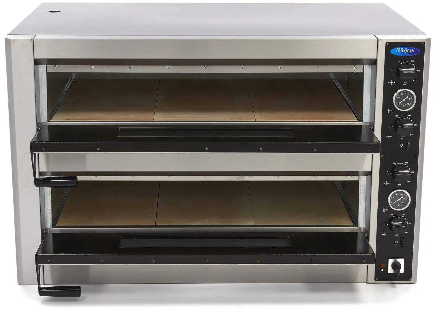 Печь для пиццы Maxima Deluxe 09370050 6+6x30 (Inox) - 5