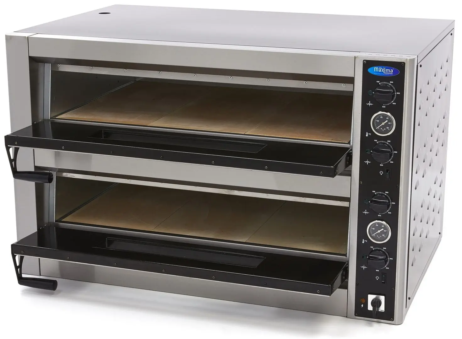 Печь для пиццы Maxima Deluxe 09370050 6+6x30 (Inox) - 4