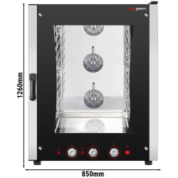 Cuptor cu convectie pe gaz GGM Gastro HGB1011-46 (Black/Inox) Thumb