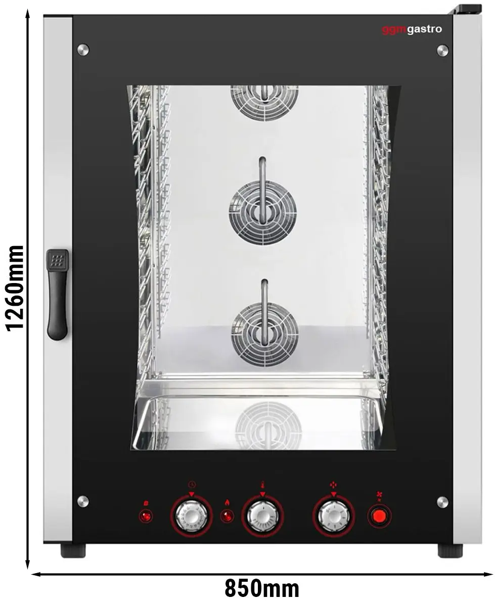 Cuptor cu convectie pe gaz GGM Gastro HGB1011-46 (Black/Inox) - 5