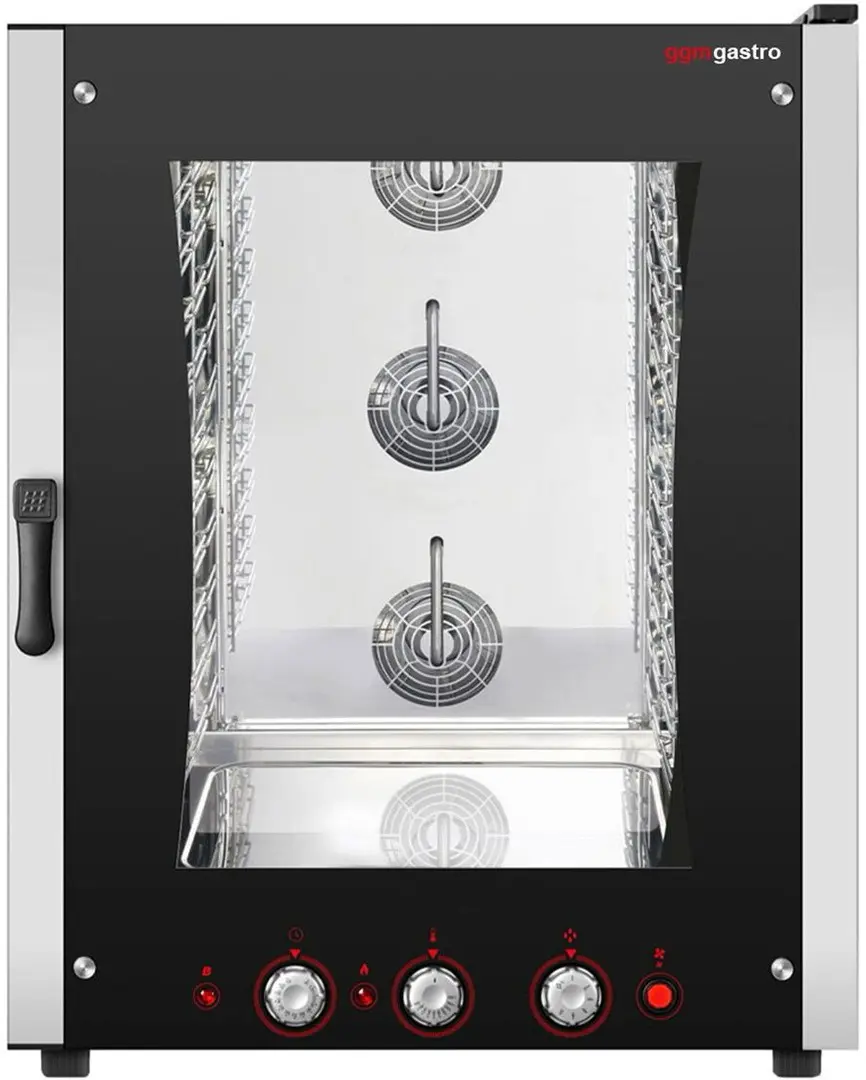 Cuptor cu convectie pe gaz GGM Gastro HGB1011-46 (Black/Inox)